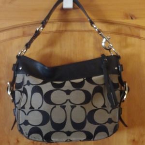 Coach print canvas bag purse